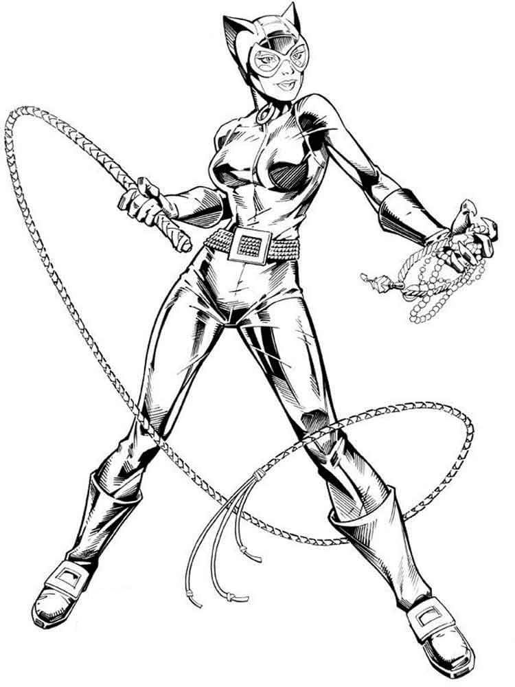 Catwoman coloring pages printable for free download