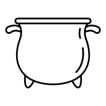 Cauldron outline clipart images free download png transparent background