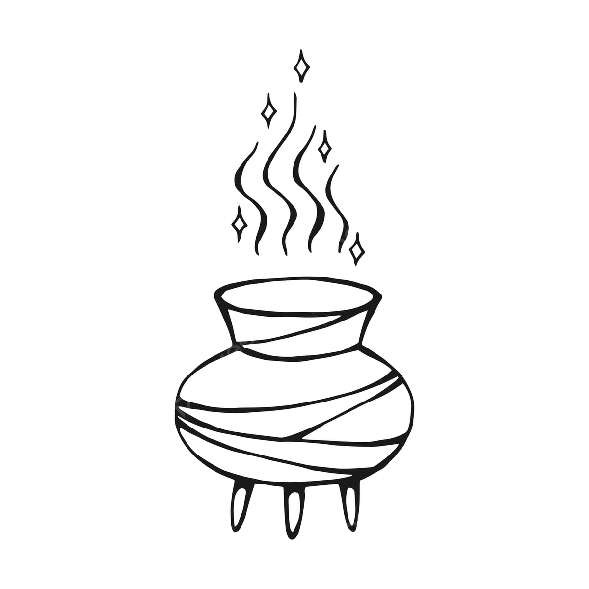 Cauldron outline art png transparent images free download vector files