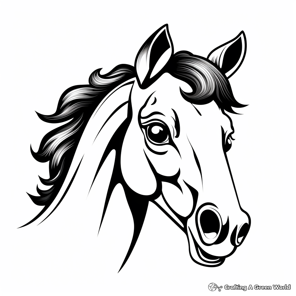 Horse head coloring pages