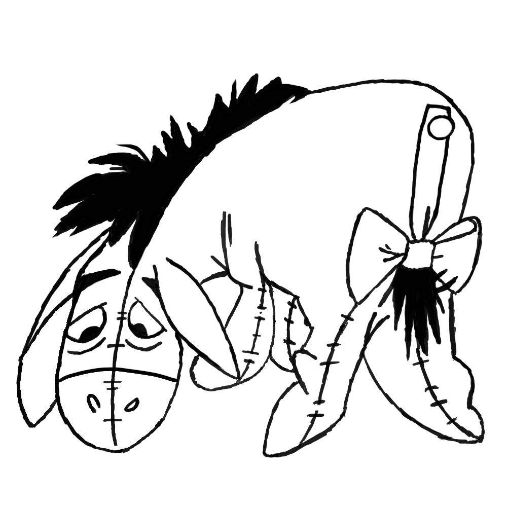 Starry eeyore outline by minyboy on