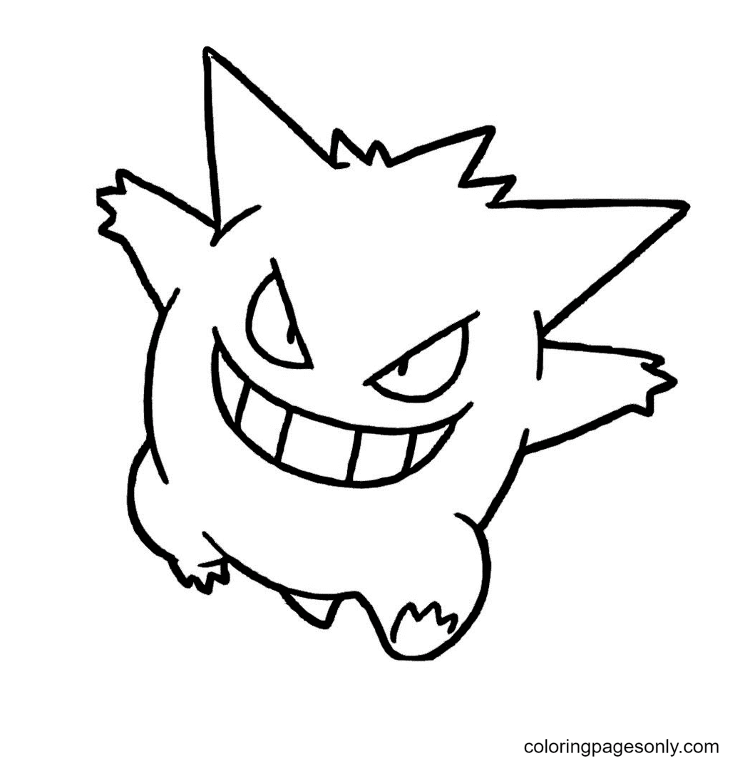 Gengar coloring pages