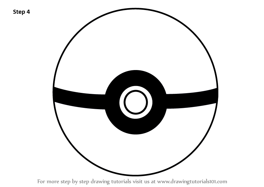 Learn how to draw pokeball from pokemon pokemon step by step drawing tutorials pokemon pokemon coloring pages pokemon coloring