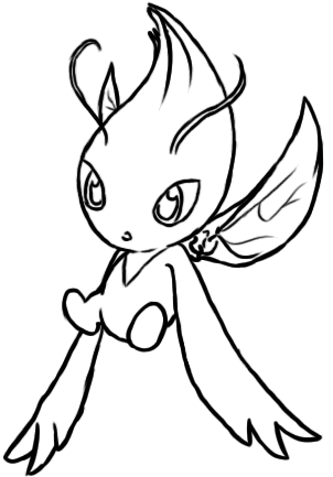 Celebi outline by queenkami on