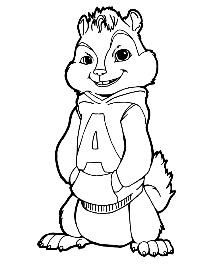 Coloring page alvin and the chipmunks animation movies â printable coloring pages