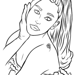 Ariana grande coloring pages printable for free download