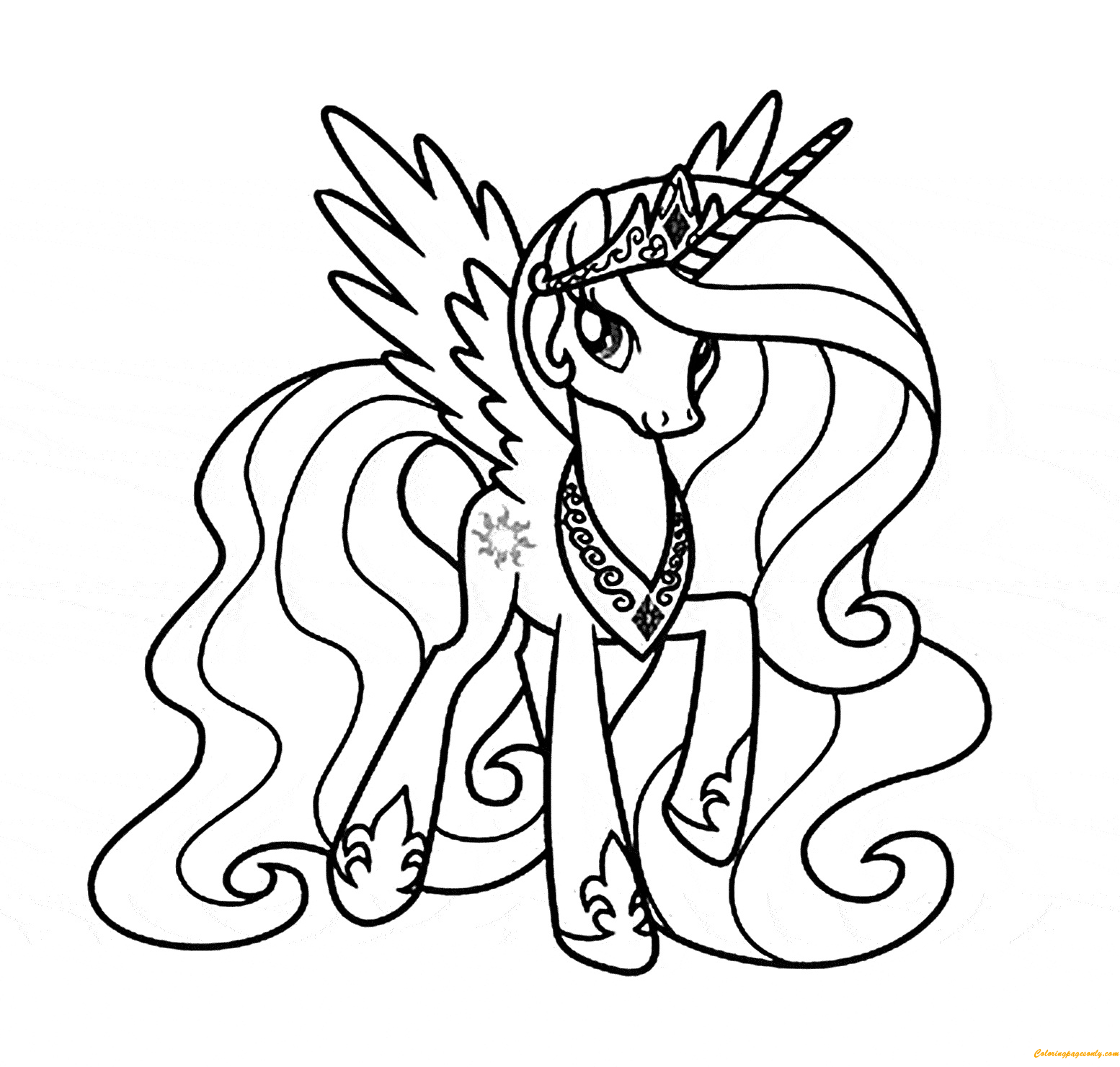 Princess celestia coloring page