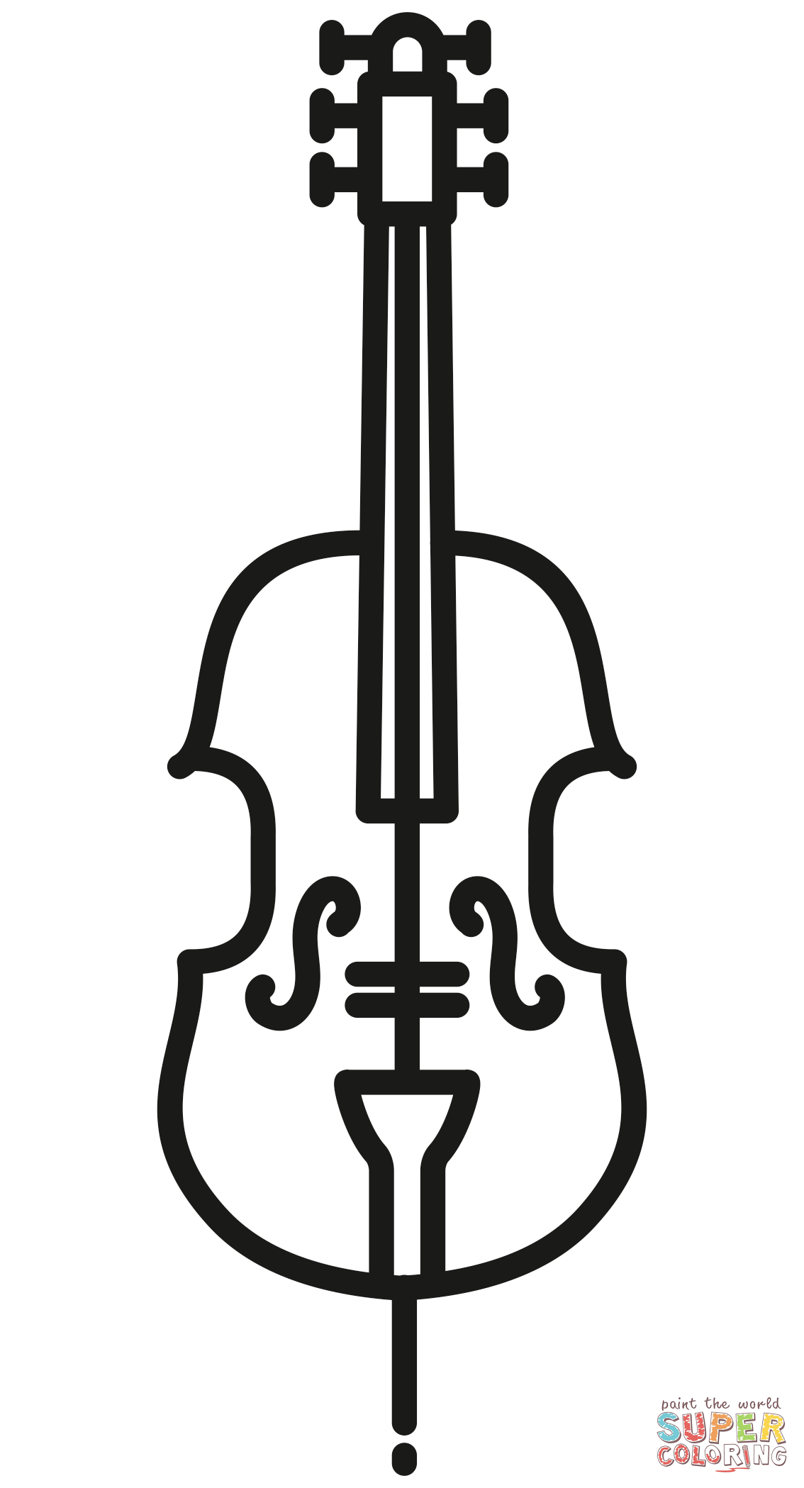 Cello coloring page free printable coloring pages