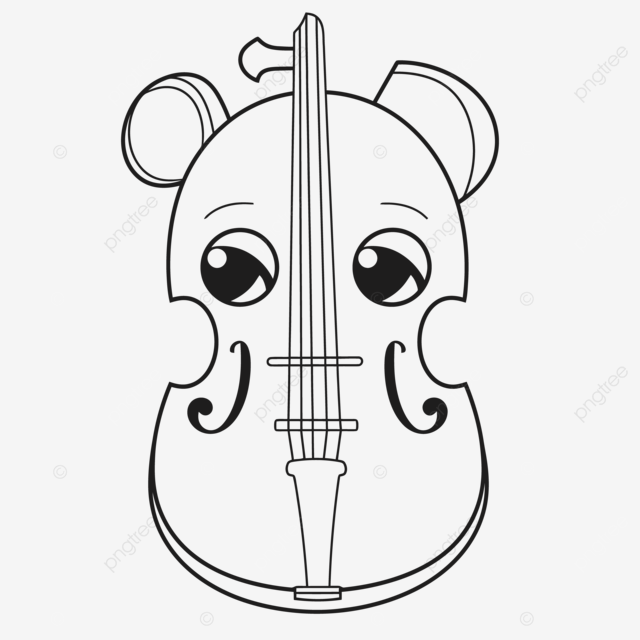 Animal bear violin coloring page outline sketch drawing vector violin drawing violin outline violin sketch png and vector with transparent background for free download