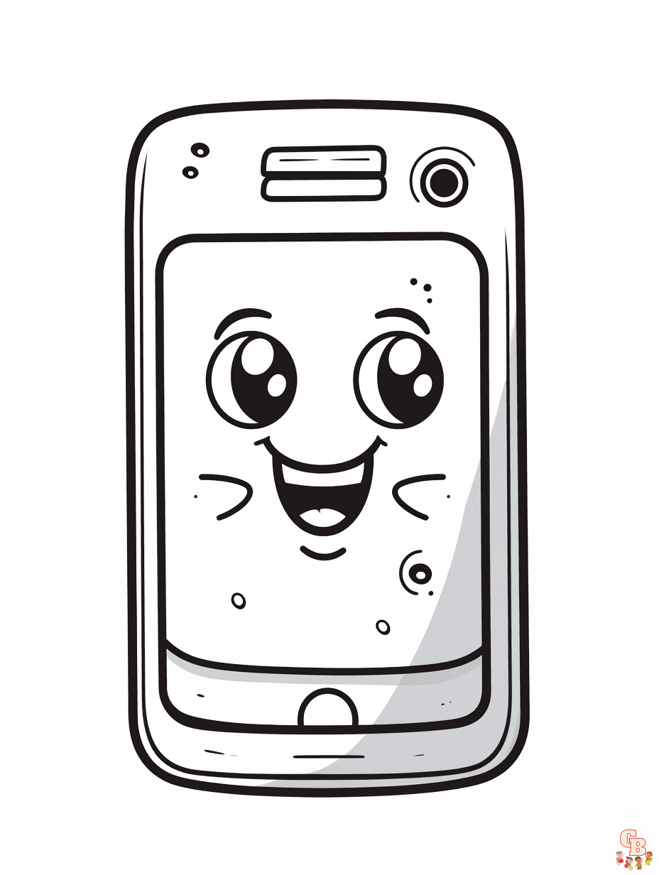 Phone coloring pages