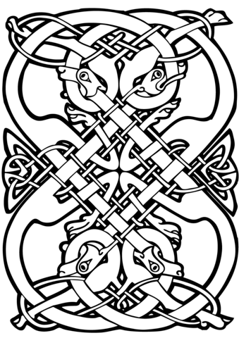 Celtic design coloring page free printable coloring pages