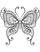 Butterflies for adults coloring pages free printable pictures