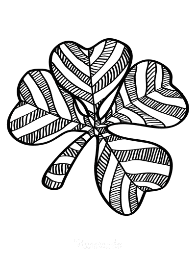 Shamrock coloring pages for kids adults free printables