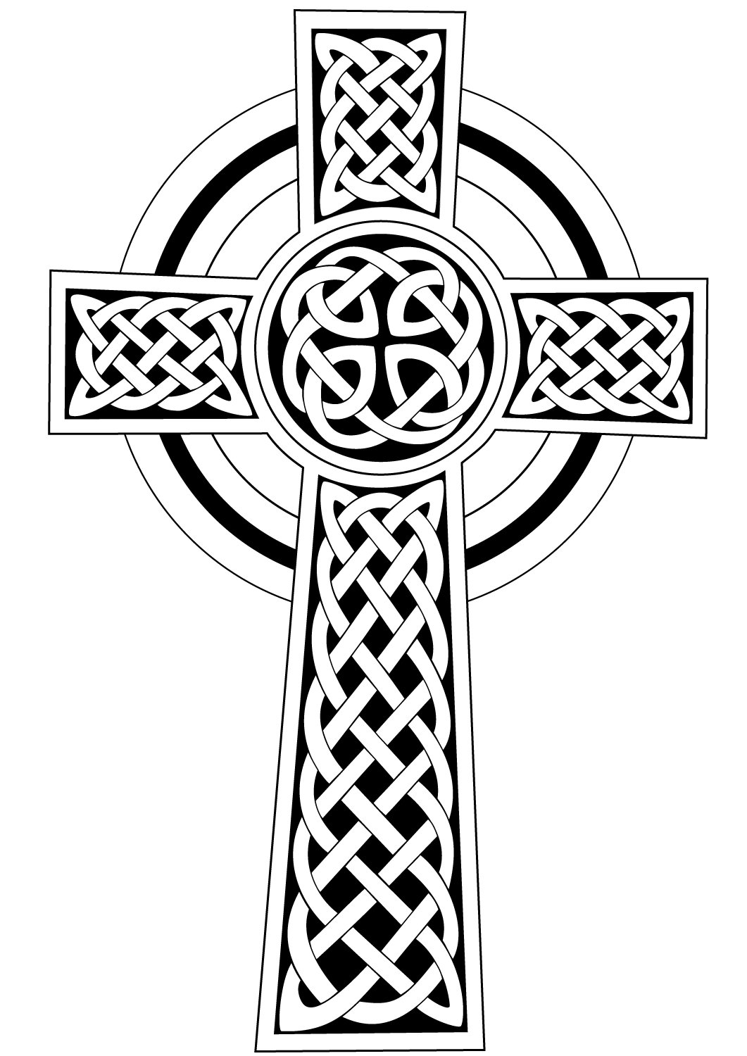 Celtic cross coloring page