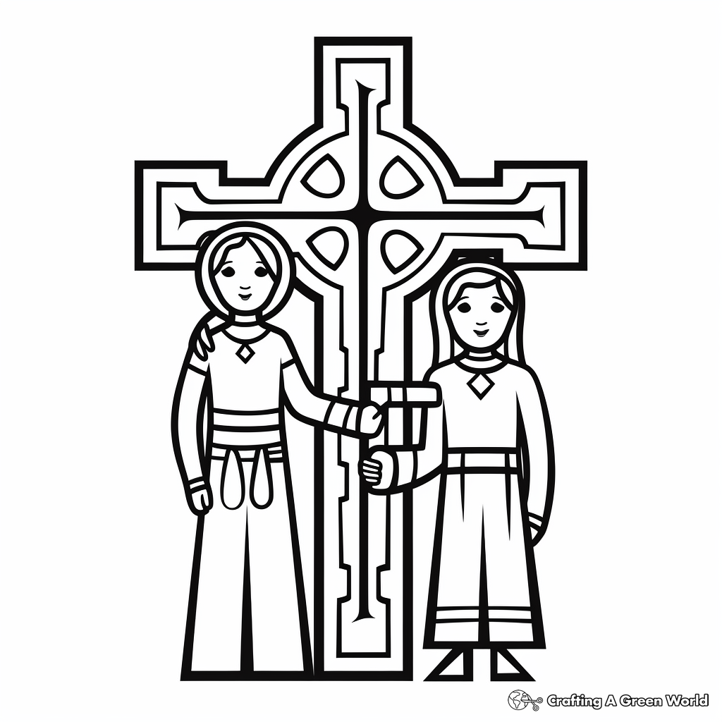 Cross coloring pages