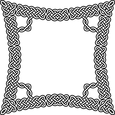 Celtic knot frame coloring page free printable coloring pages