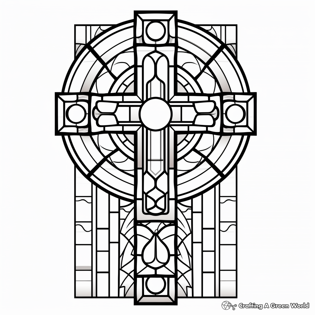 Cross coloring pages