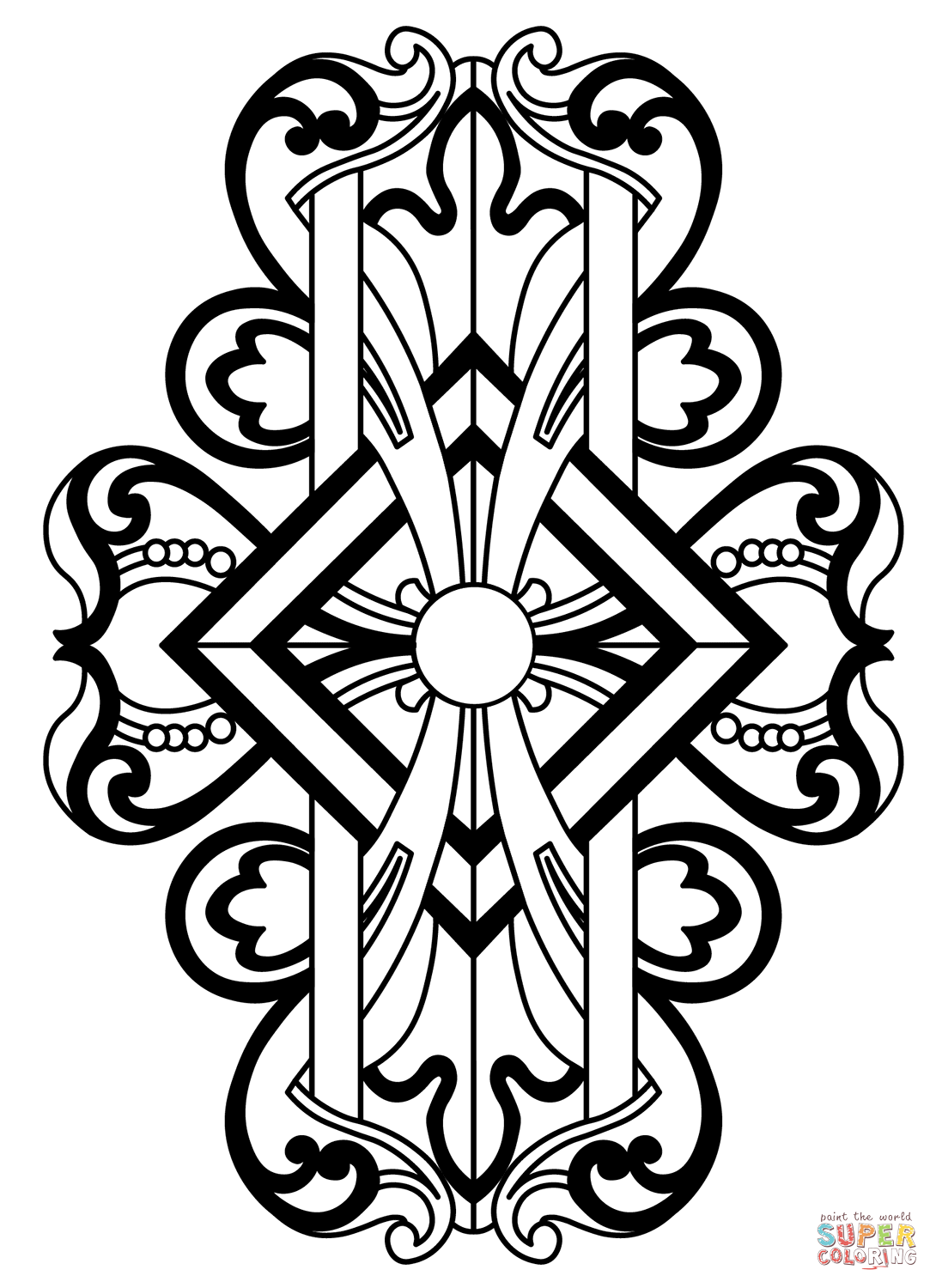 Celtic pattern coloring page free printable coloring pages