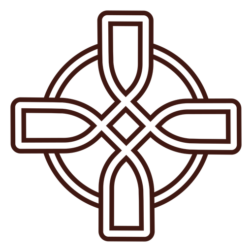 Celtic cross knot stroke png svg design for t