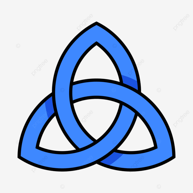 Celtic knot vector hd images vector illustration of blue celtic knot with black outle celtic knot triquetra vector illustration blue celtics design png imâ vector illustration illustration triquetra