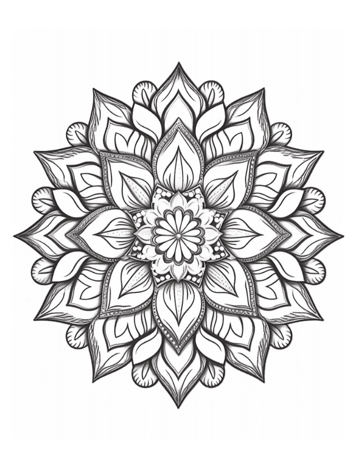 Mandala coloring pages hue therapy