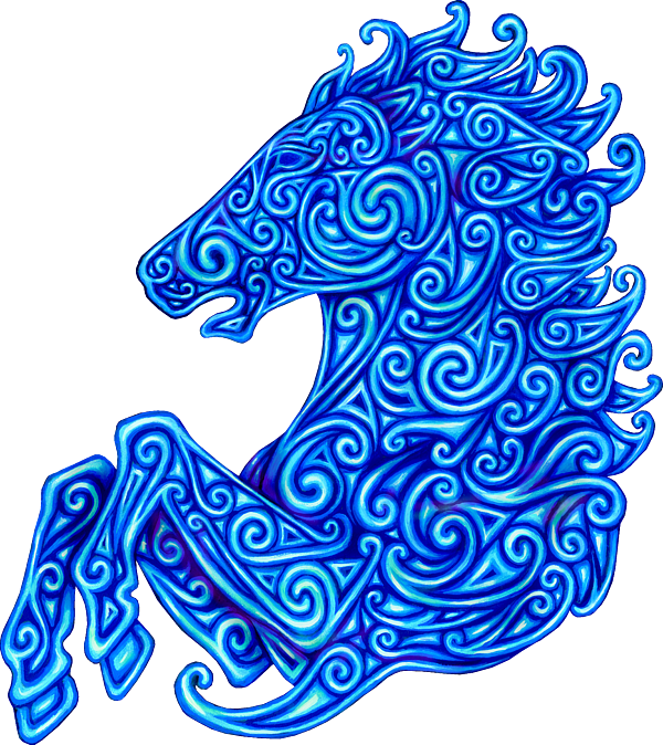 Celtic horse sticker by rebecca wang