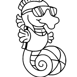 Seahorse coloring pages printable for free download