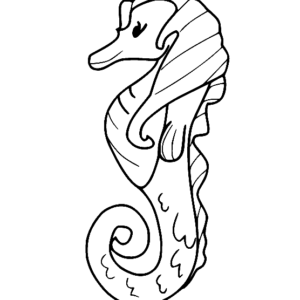 Seahorse coloring pages printable for free download