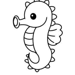 Seahorse coloring pages printable for free download