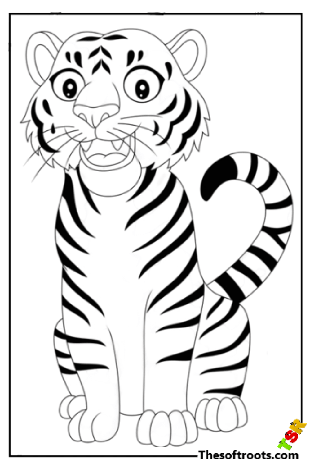 Cute tiger coloring pages ukids