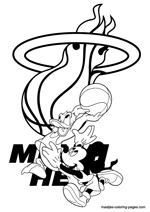 Miami heat nba coloring pages