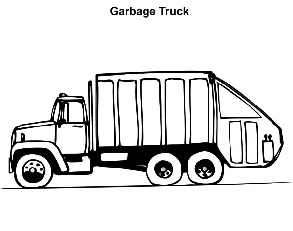 Operating gbage truck coloring pages