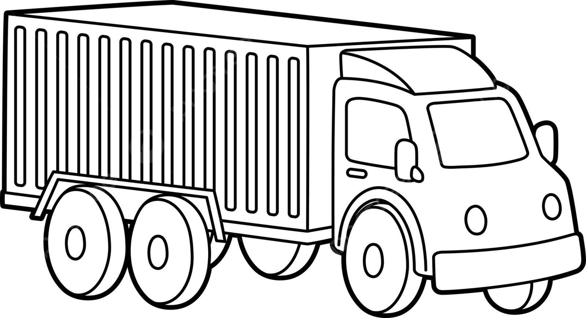 Truck coloring page isolated for kids illustration mode of transport delivering vector illustration mode of transport delivering png and vector with transparent background for free download