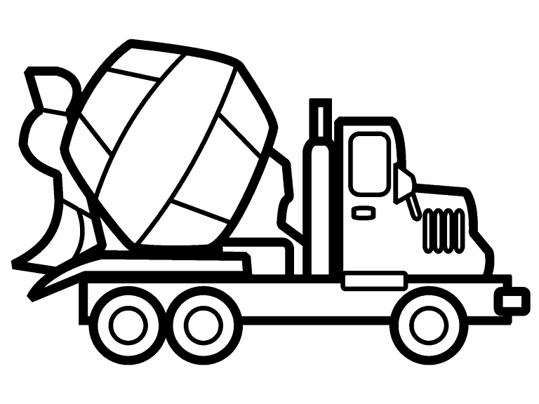 Free coloring page feb cement truck