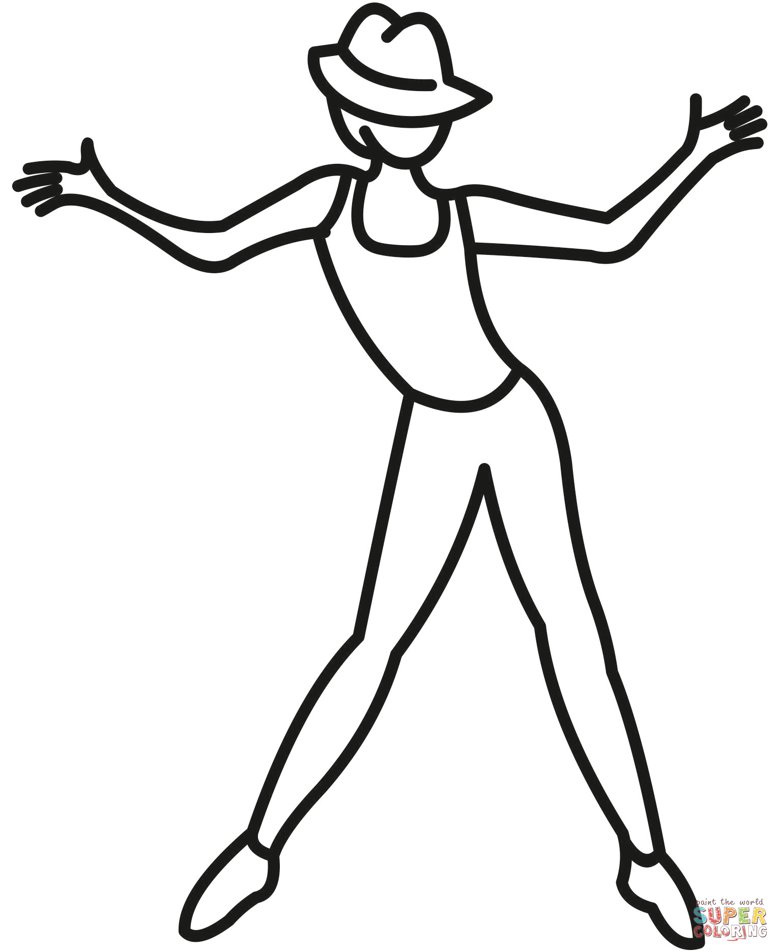 Jazz dance coloring page free printable coloring pages