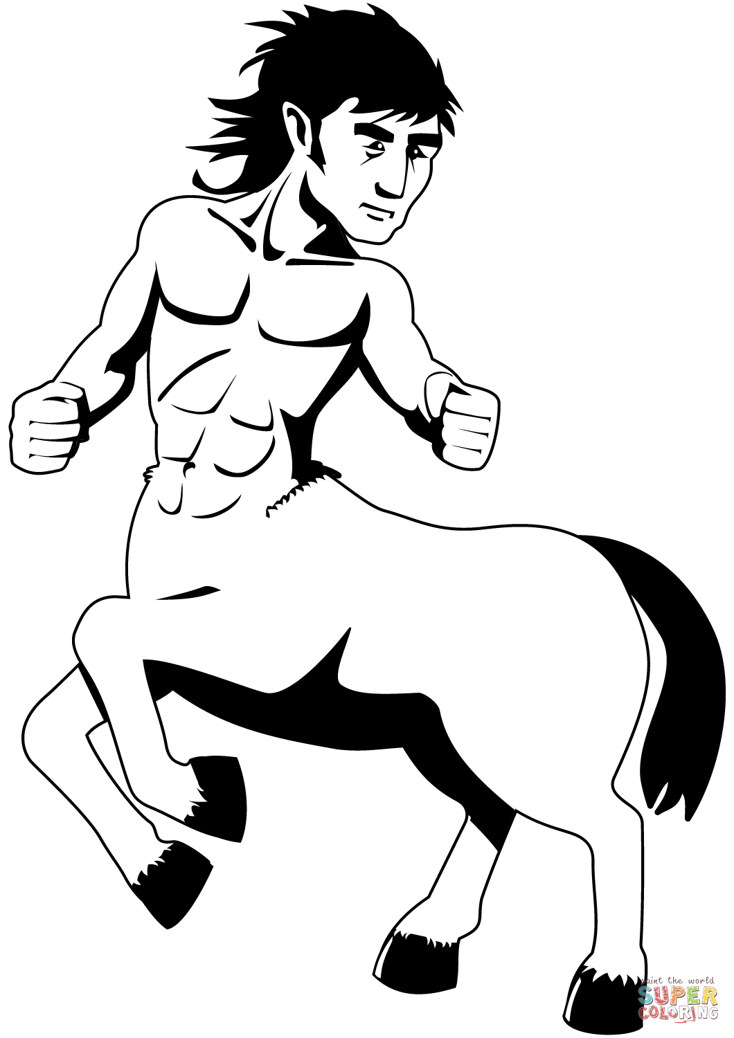 Centaur coloring page free printable coloring pages