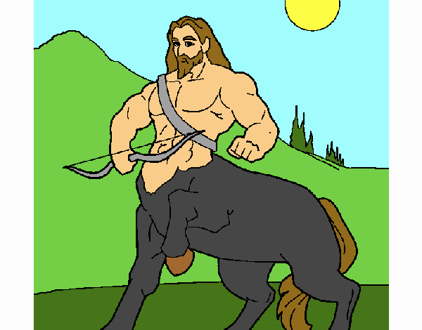 Colored page chiron the centaur painted by user not registered