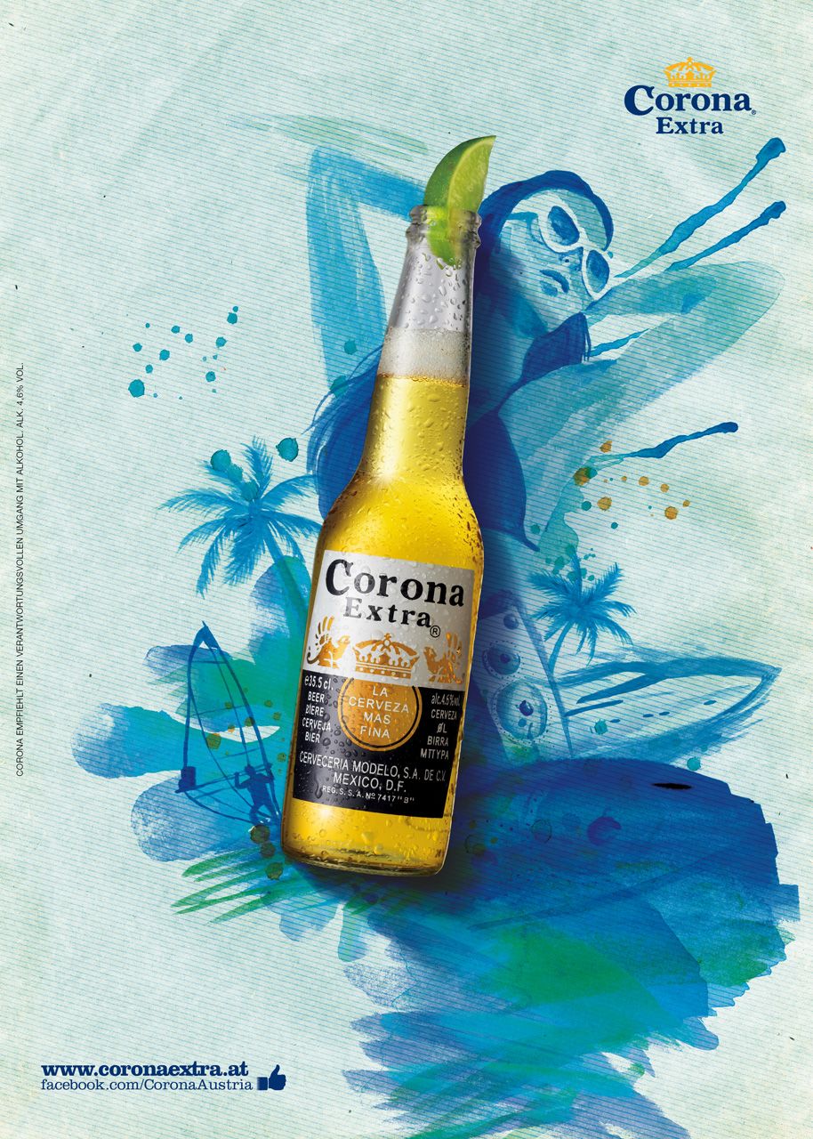 Corona extra la cerveza has fina wallpaper for mobile and cell phone cerveja anãºncios criativos propagandas vintage