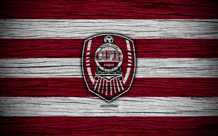 Download wallpapers cfr cluj fc k football romanian liga i soccer football club romania scs cfr cluj logo romanian league wooden texture fc cfr cluj for desktop free pictures for desktop