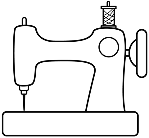 Sewing machine coloring page free printable coloring pages