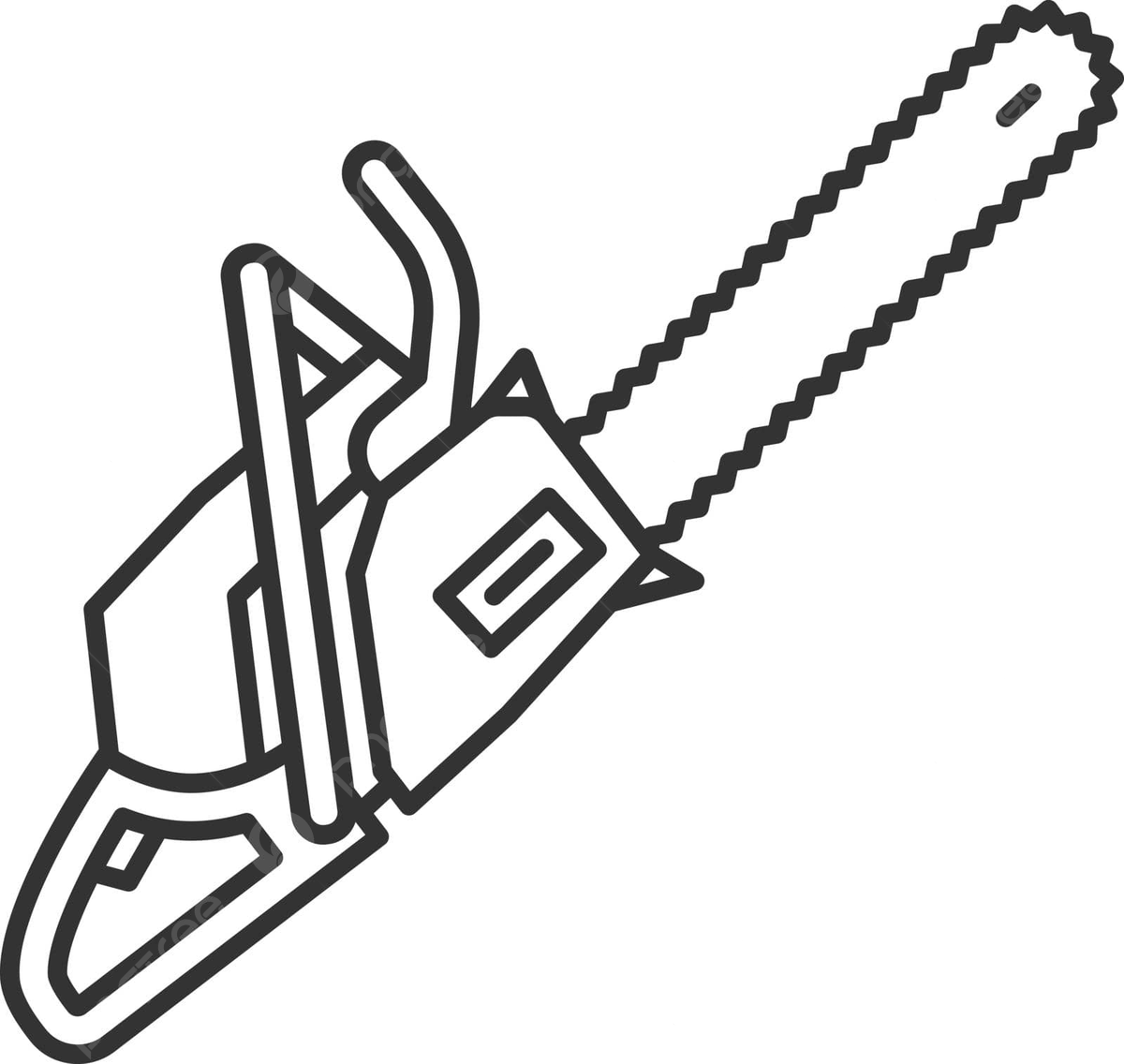 Chainsaw linear icon flat construction reconditioning vector flat construction reconditioning png and vector with transparent background for free download