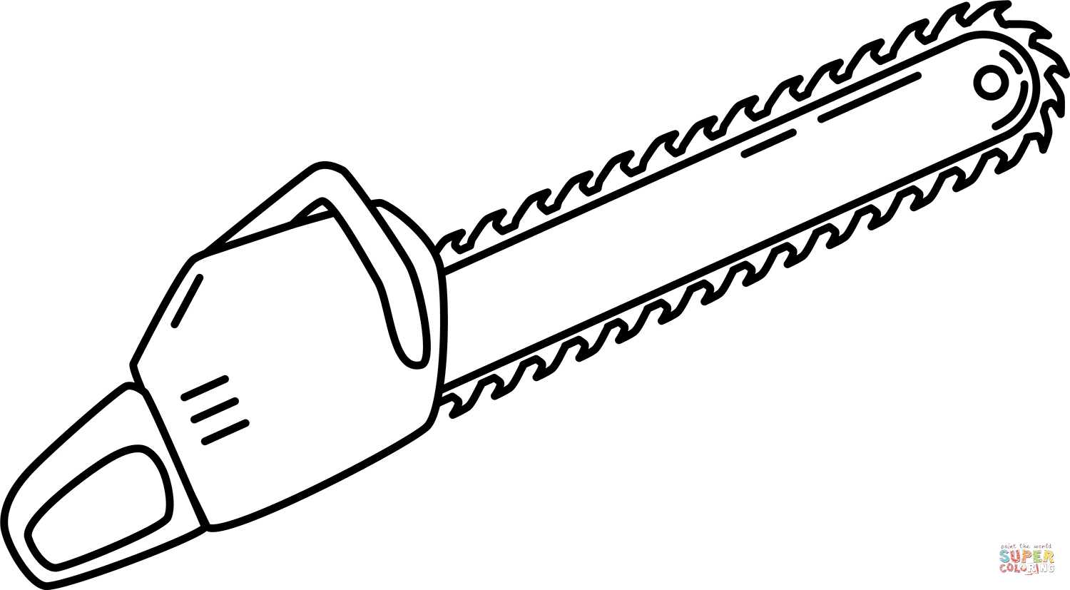 Chainsaw coloring page free printable coloring pages