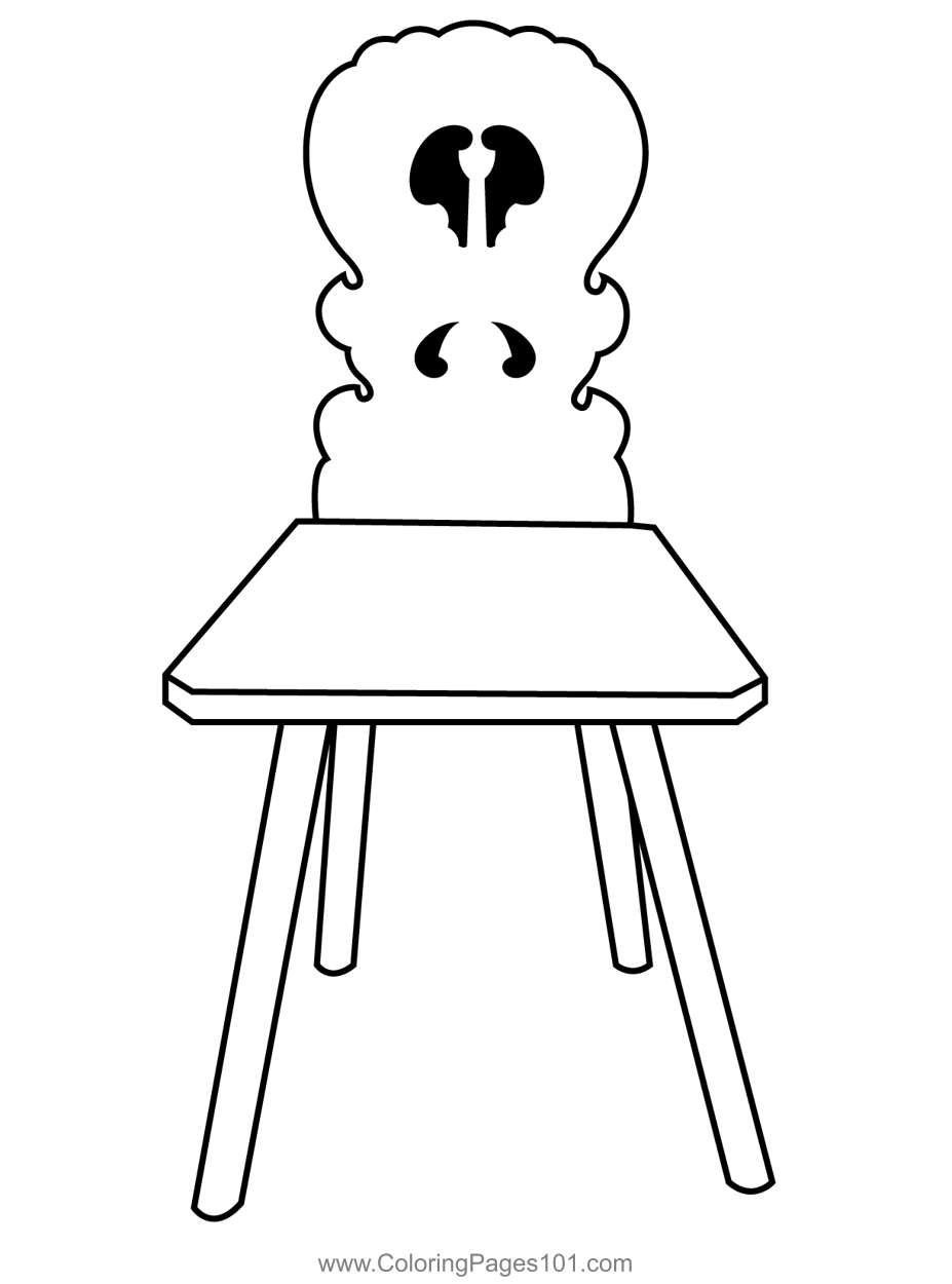 Designer chair coloring page in chair design coloring pages free furniture