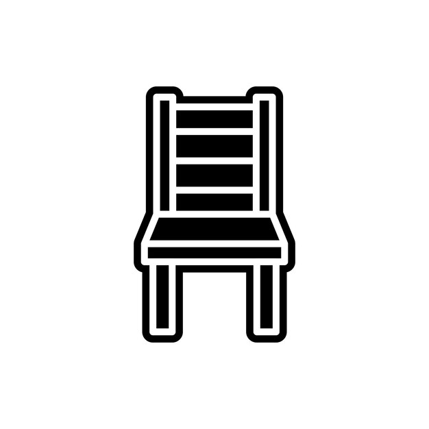 Premium vector hand drawn chair furniture kawaii coloring page illustration