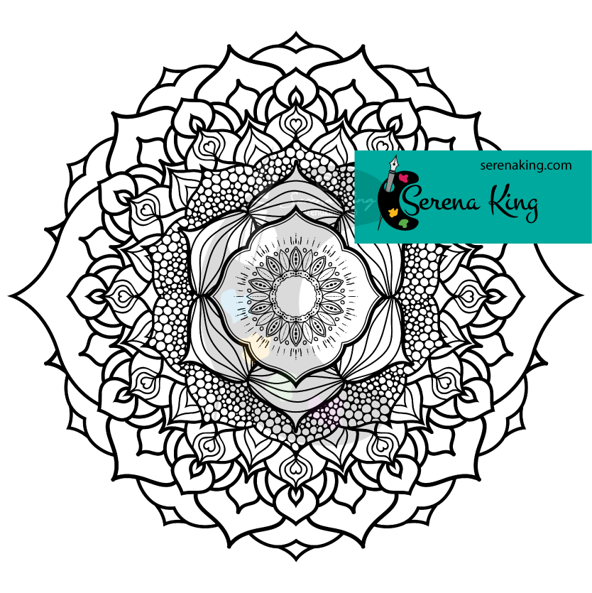 Chakra mandala coloring page b â serena king
