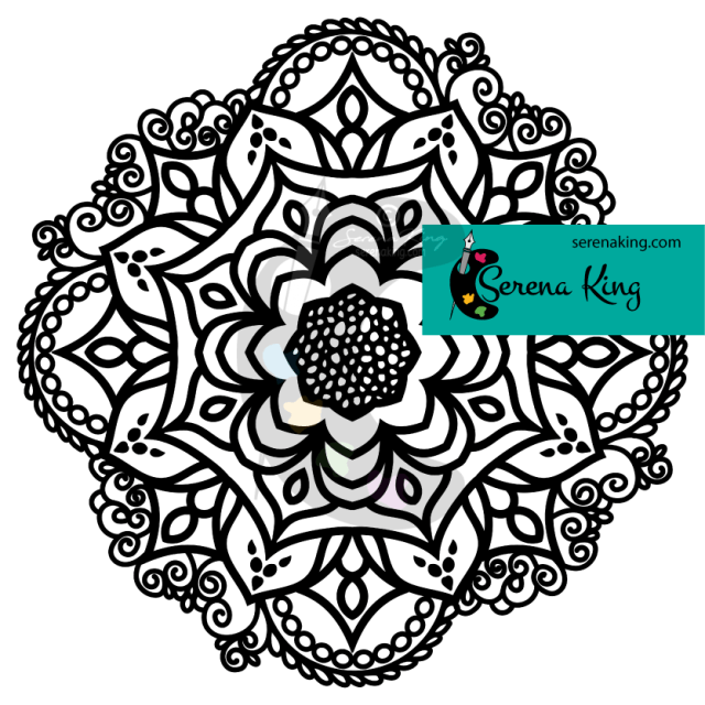 Flower mandala coloring page â serena king