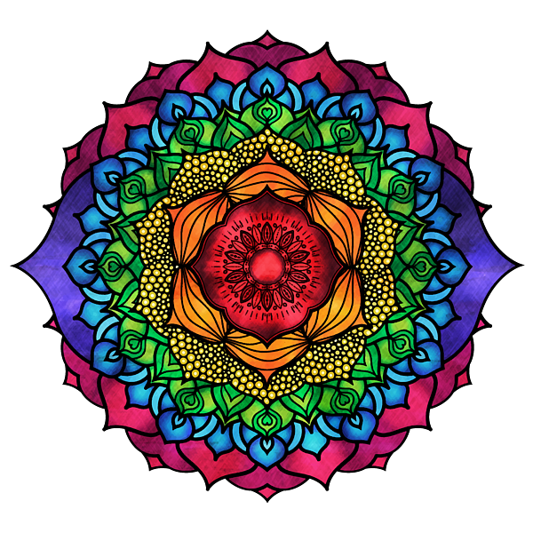 Chakra mandala design greeting card by serena king