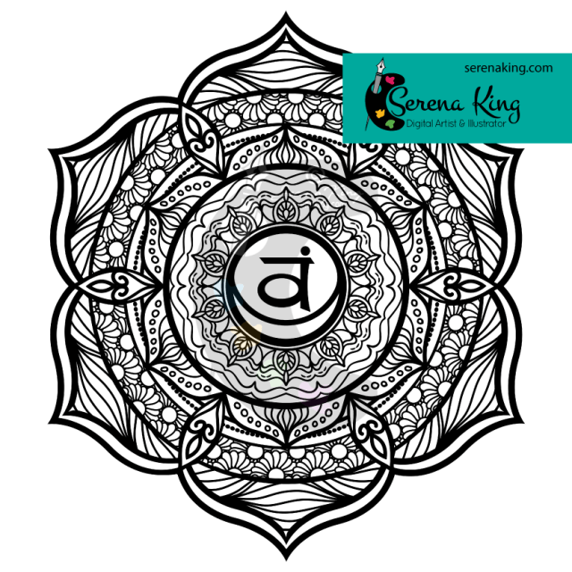 Sacral mandala coloring page â serena king