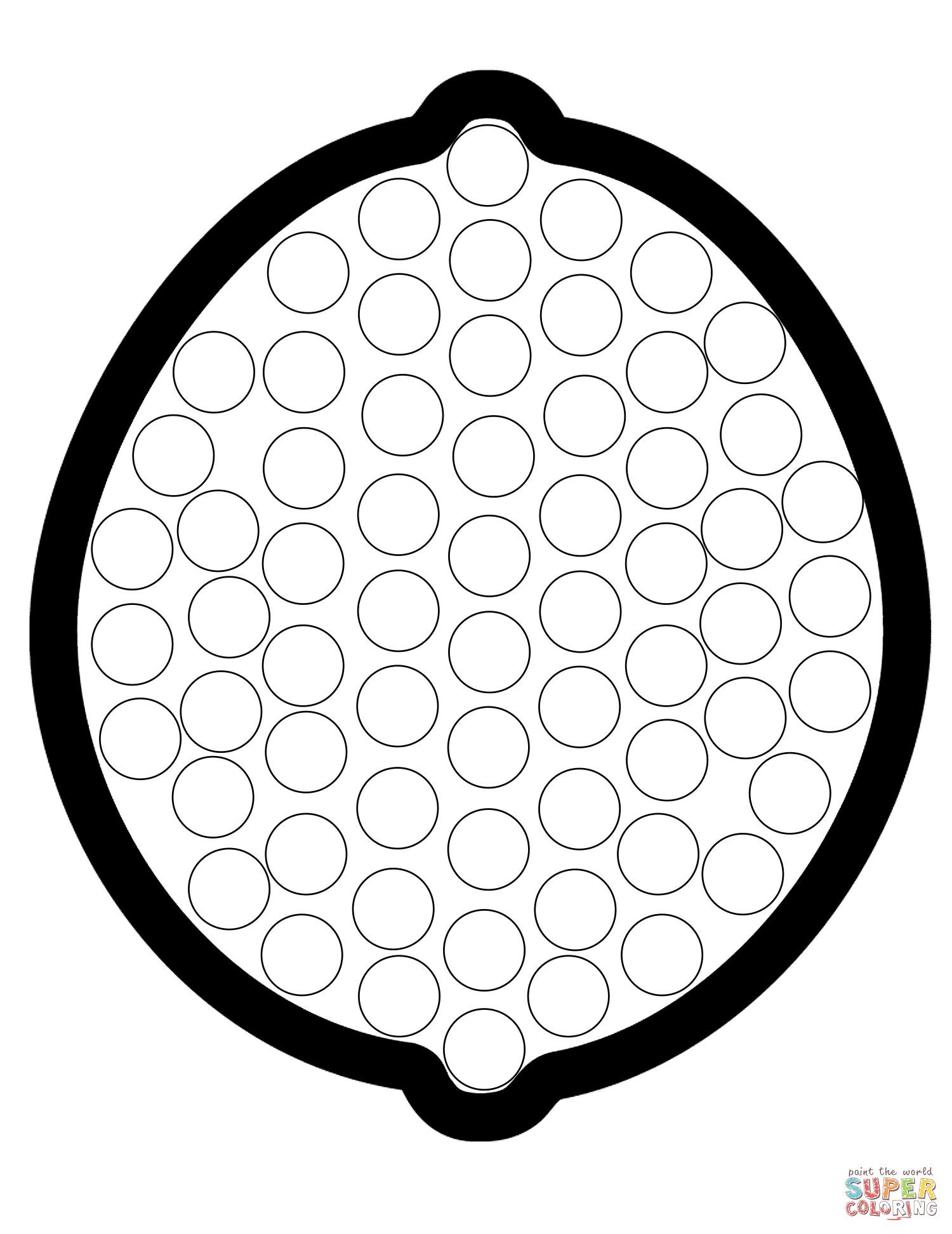 Simple lemon dot art coloring page free printable coloring pages