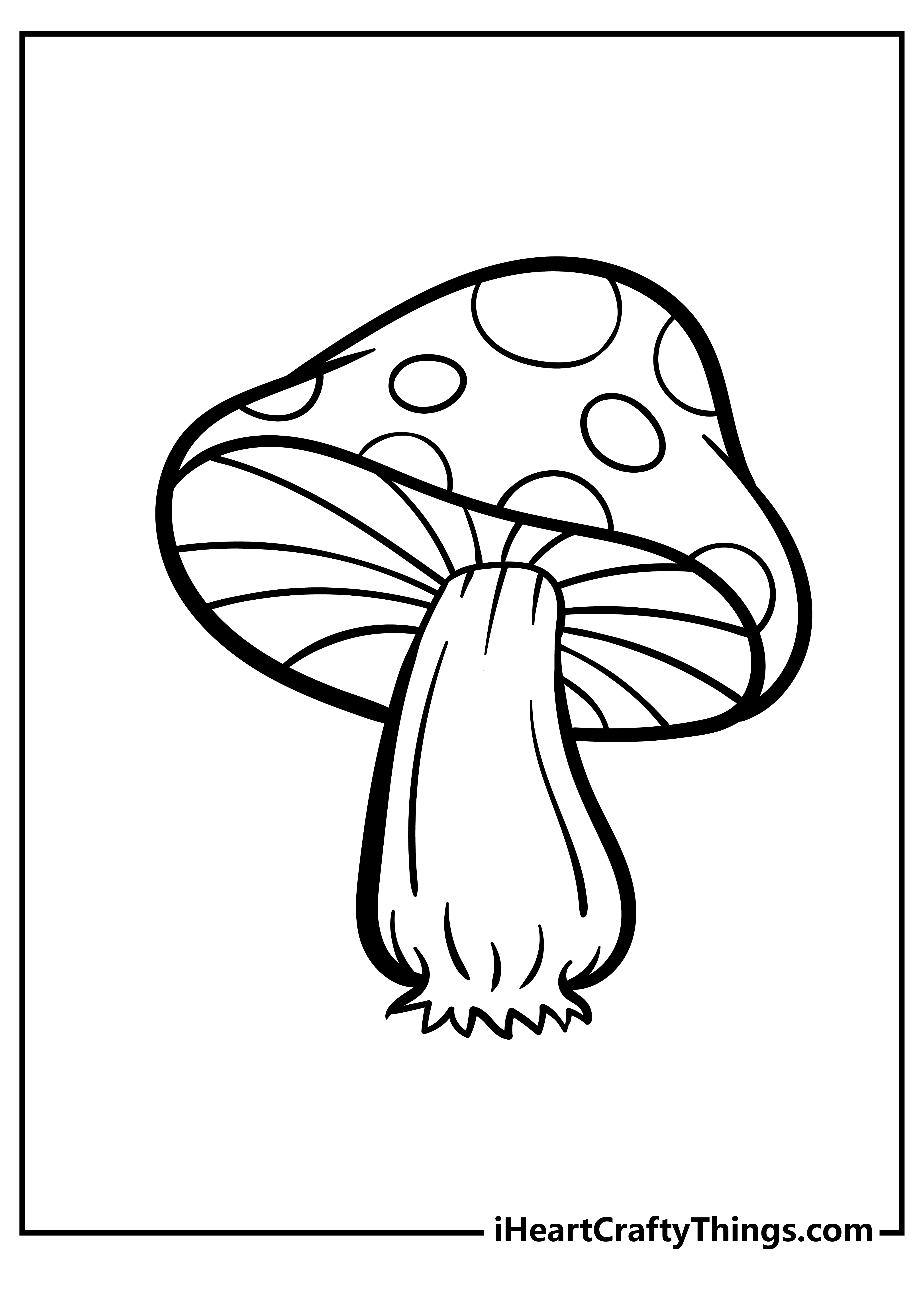 Mushroom coloring pages free printables